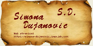 Simona Dujanović vizit kartica